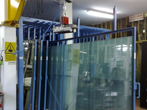 Schiavo CLV Manual Glass Storage System with Extractible Racks